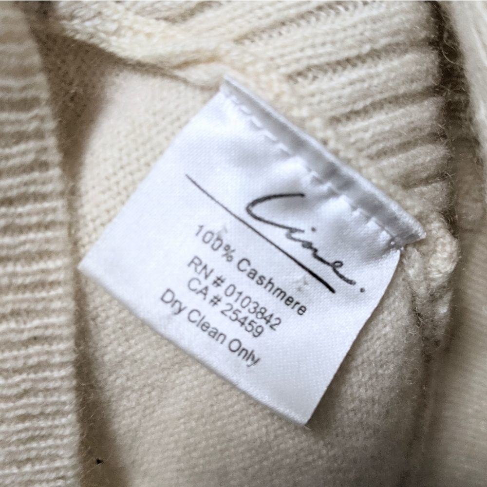 LINE Cream Cashmere Crew Neck Sweater S - Picture 5 of 6